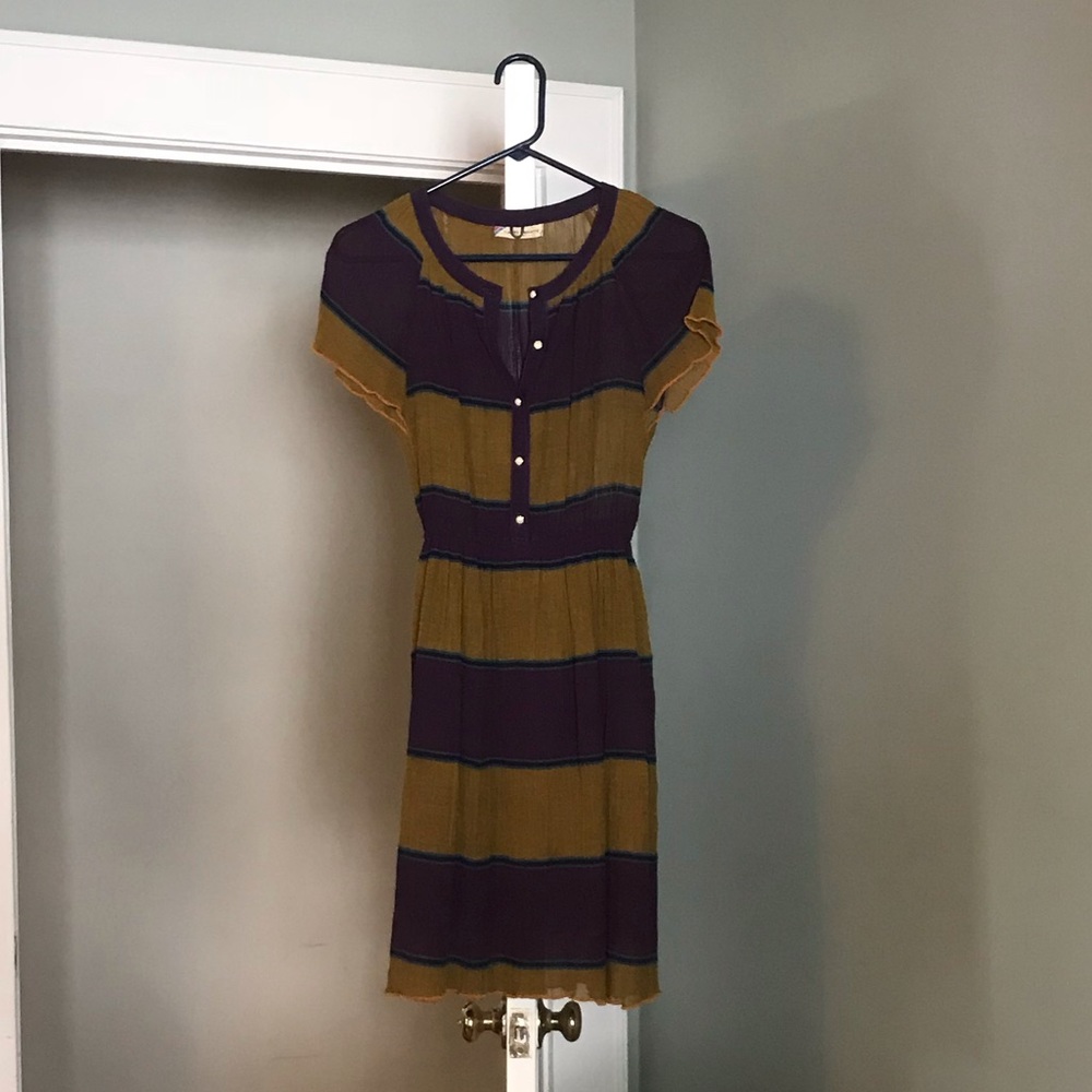 Vintage striped crepe party dress